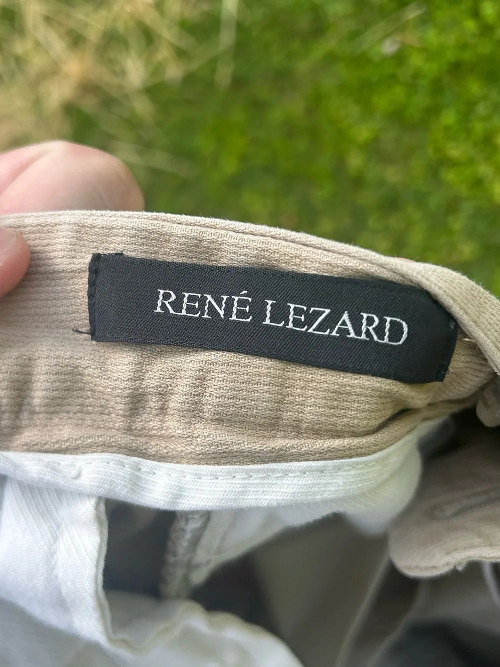 beige René Lezard khaki pants